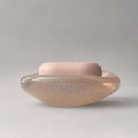 Oval Handmade glass container