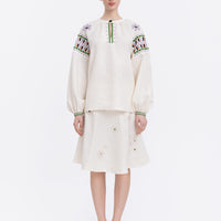 Oda Vyshyvanka Shirt in milk