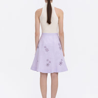 Oda Embroidered Skirt in lilac