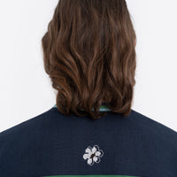 Lekvar Men’s Embroidered Shirt in dark blue