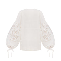 Örnek Vyshyvanka Shirt in milky white