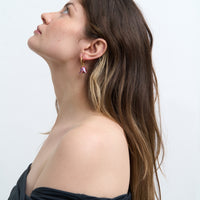 Polysk Bell Mono Earring in burgundy