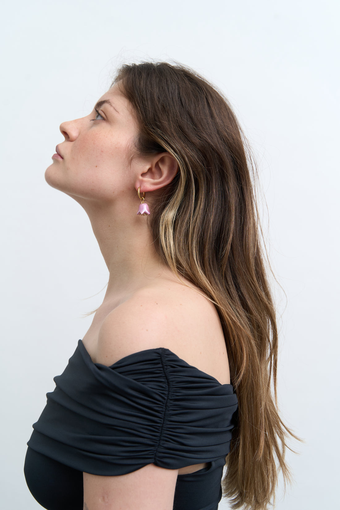Polysk Bell mono earring in lilac