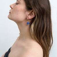 Polysk Bell Mono Earring in dark blue