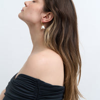 Polysk Bell Mono Earring in white