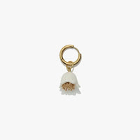 Polysk Bell Mono Earring in white