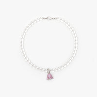 Polysk crystal necklace with lilac bell flower