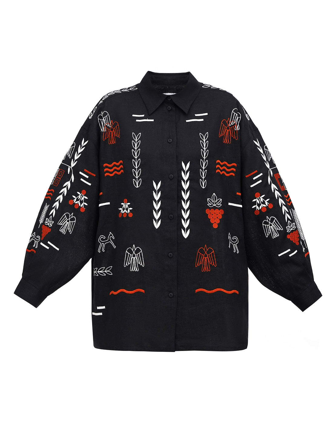 Black Slovo Vyshyvanka Shirt