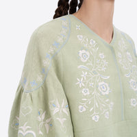 Örnek Vyshyvanka Shirt in soft green