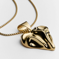 Big Heart Pendant on a Chain in gold