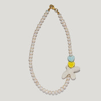 UA necklace with porcelain heart and bird