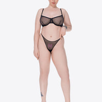 Butterfly thong in black