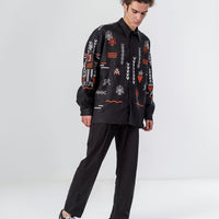 Slovo Vyshyvanka Shirt in black