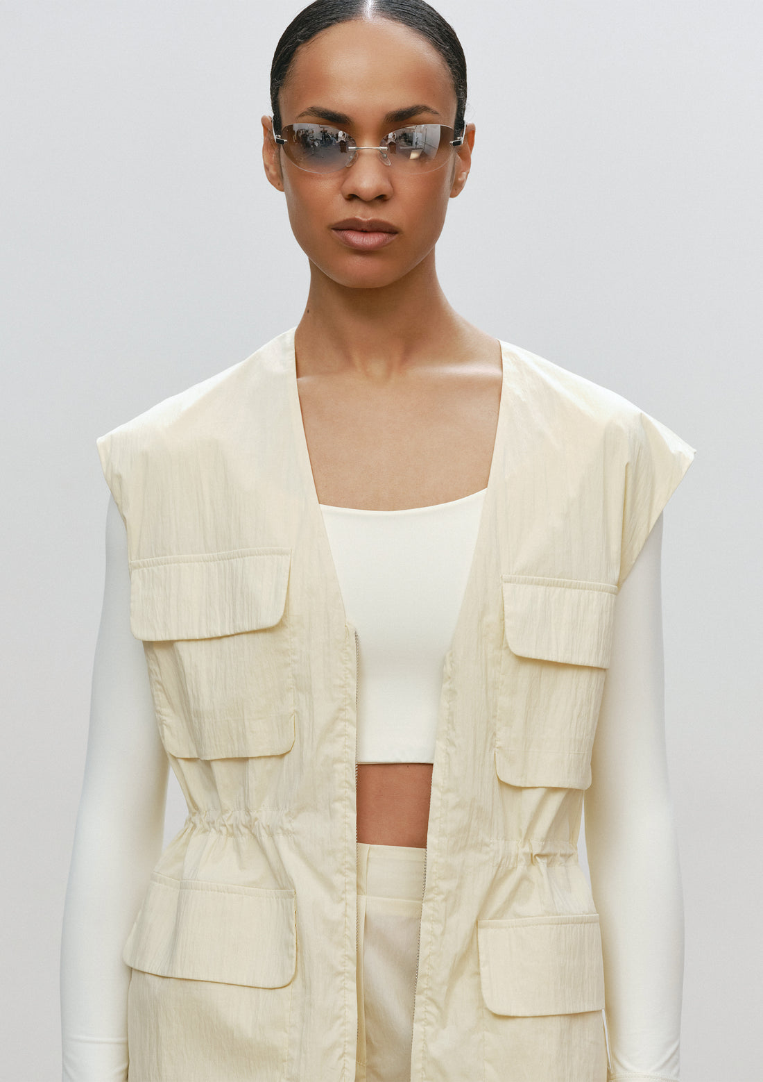 Zipped Vest With Pockets