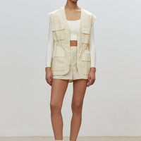 Zipped Vest With Pockets