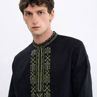 Kyivan Rus Men’s Vyshyvanka Shirt in black