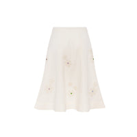 Oda Embroidered Skirt in milk