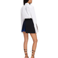 Skort with chiffon pleats