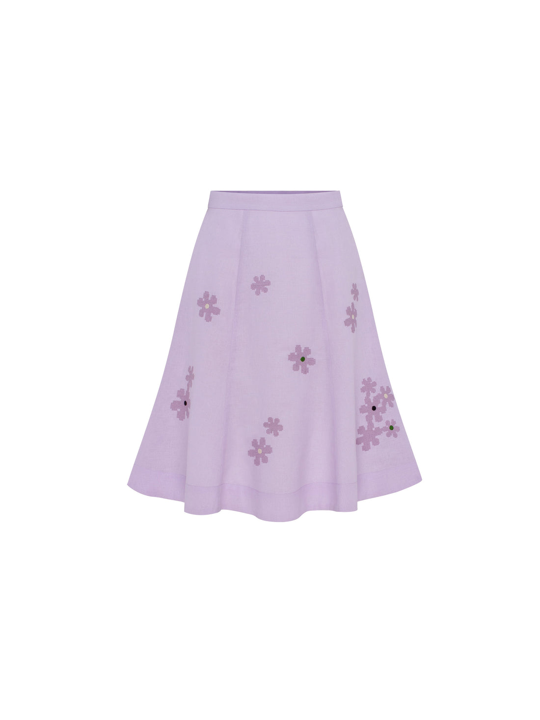 Oda Embroidered Skirt in lilac