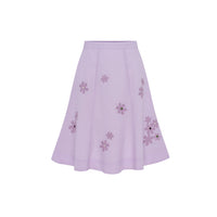 Oda Embroidered Skirt in lilac