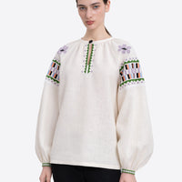 Oda Vyshyvanka Shirt in milk