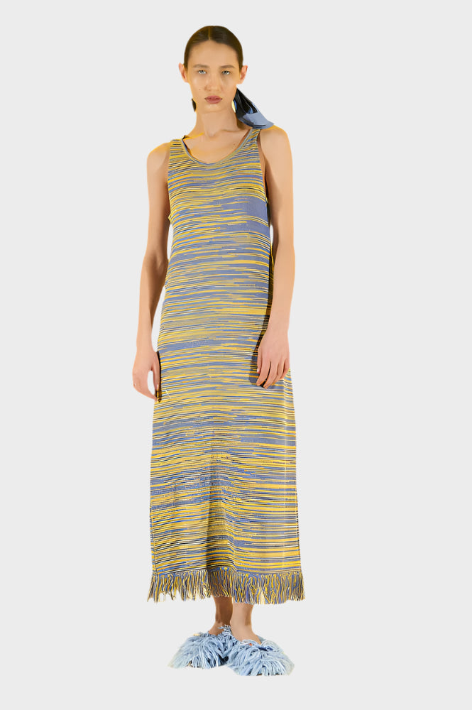 Knit Dress with Fringes UA -KSENISCHNAIDER - I AM VOLYA UK