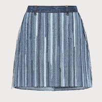 Hand-woven denim skirt
