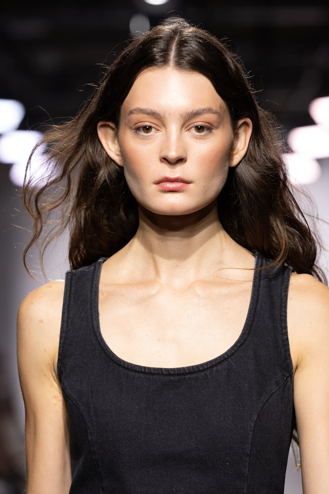 Denim Dress with Fringes