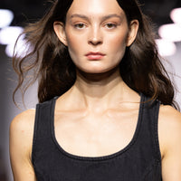 Denim Dress with Fringes