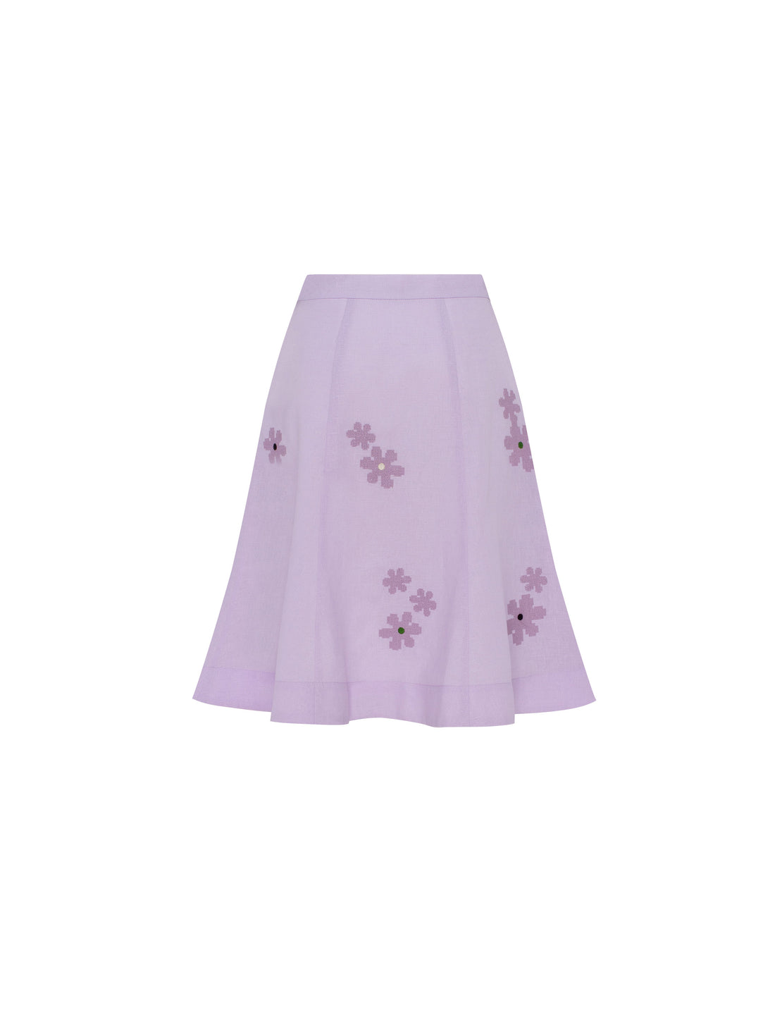 Oda Embroidered Skirt in lilac