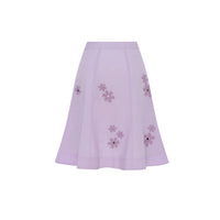 Oda Embroidered Skirt in lilac