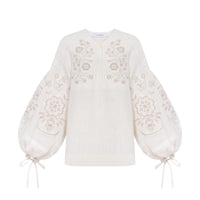 Örnek Vyshyvanka Shirt in milky white
