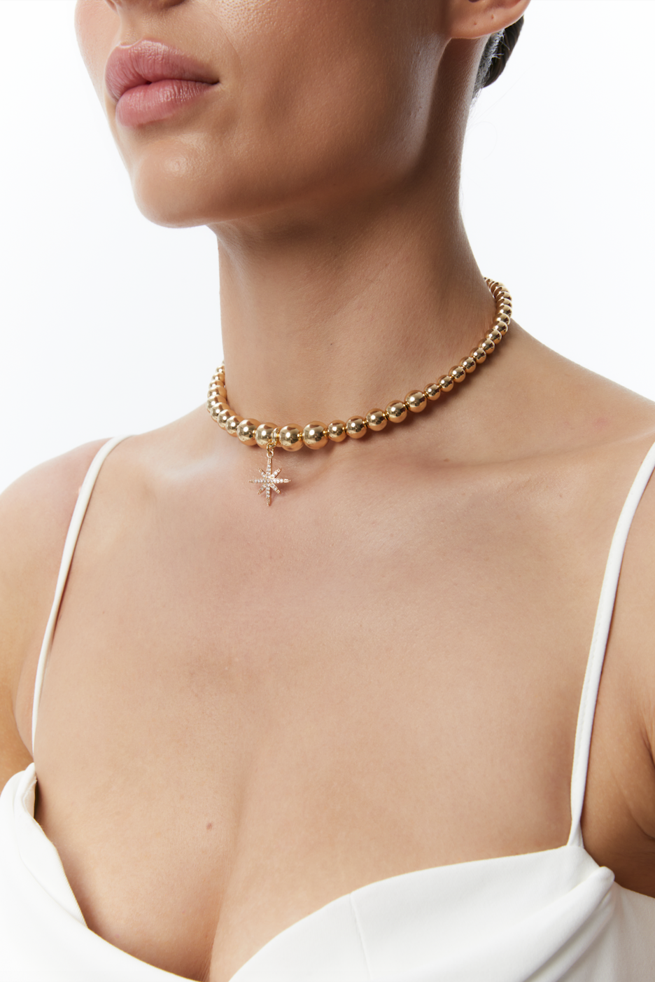New York Star Choker in Gold