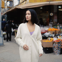 Relaxed Fit Cardigan in pearl