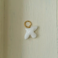 Myrni mono earring with porcelain bird