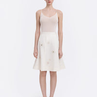 Oda Embroidered Skirt in milk