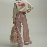 Satin Trousers in pink