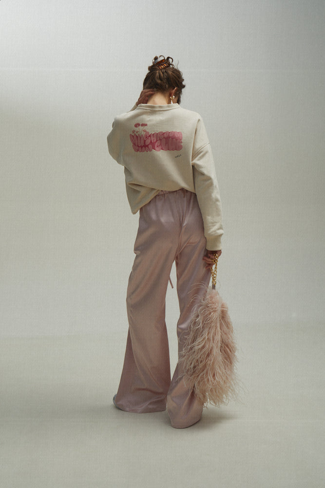 Satin Trousers in pink