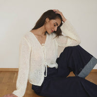 Cloud Cardigan in white
