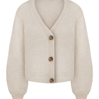 cardigan alpaca merino wool beige soft Christmas winter