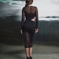 Black Drape Dress