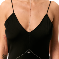 Morning Star Body Chain in silver