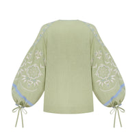 Örnek Vyshyvanka Shirt in soft green