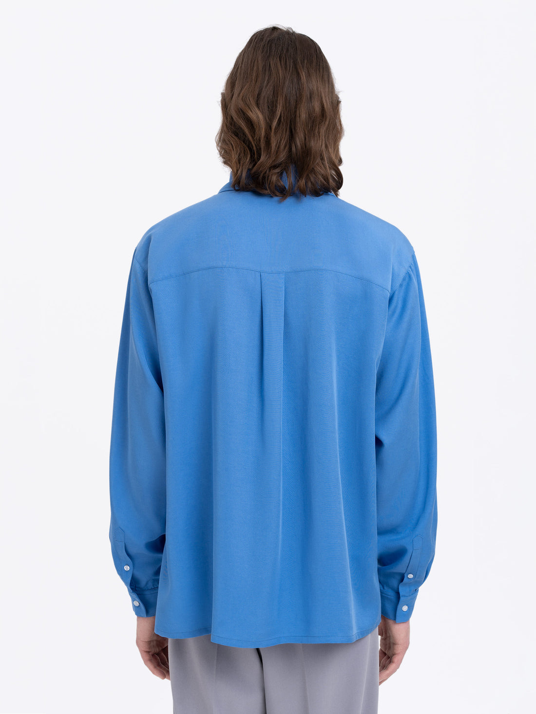 Khvylia Embroidered Shirt in blue