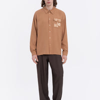Khvylia Embroidered Shirt in sandy