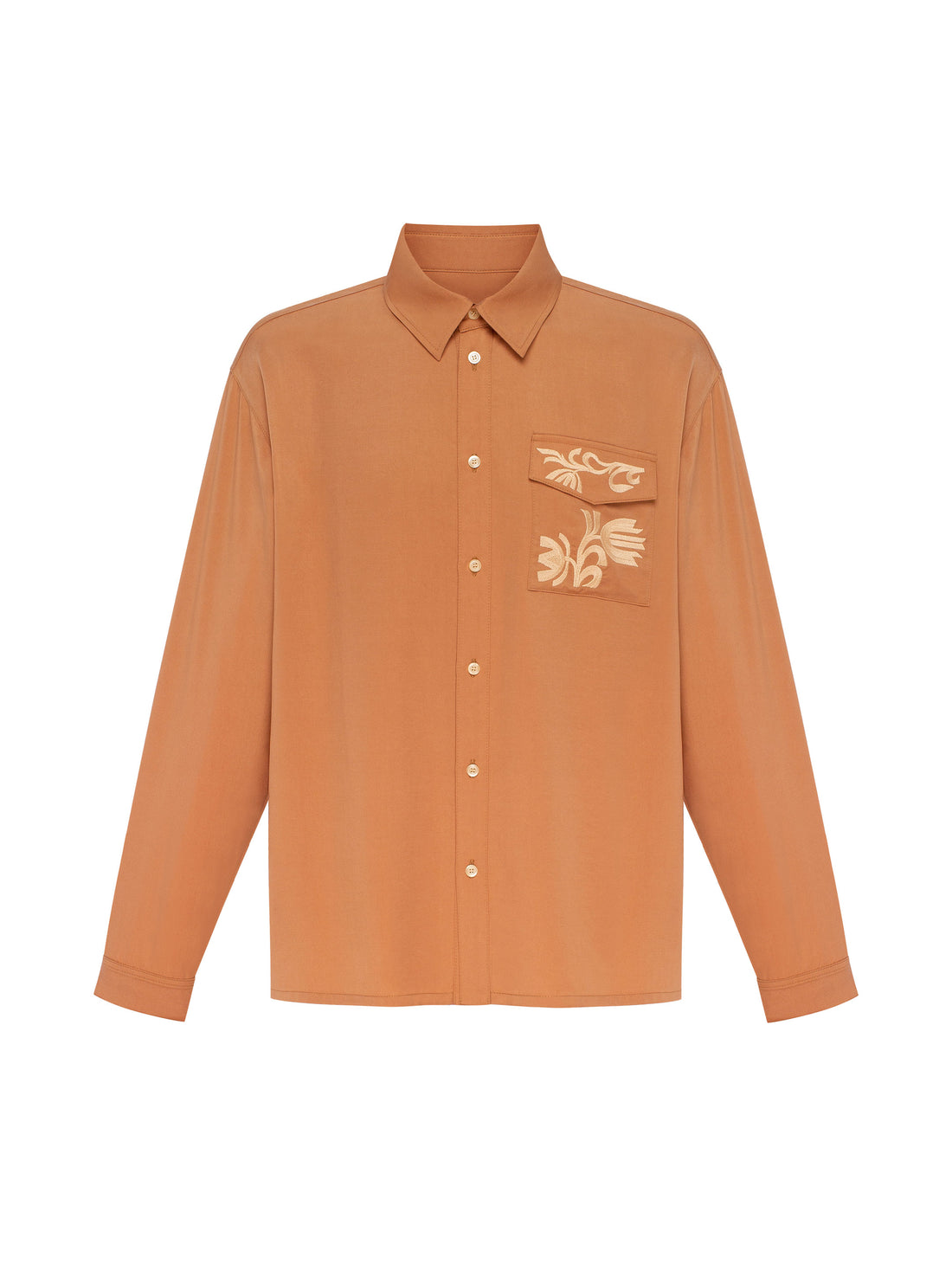 Khvylia Embroidered Shirt in sandy