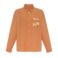 Khvylia Embroidered Shirt in sandy