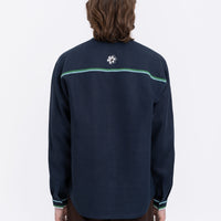 Lekvar Men’s Embroidered Shirt in dark blue