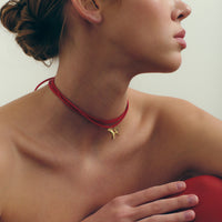 Konyk Red Suede Pendant