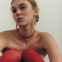 Konyk Red Suede Pendant